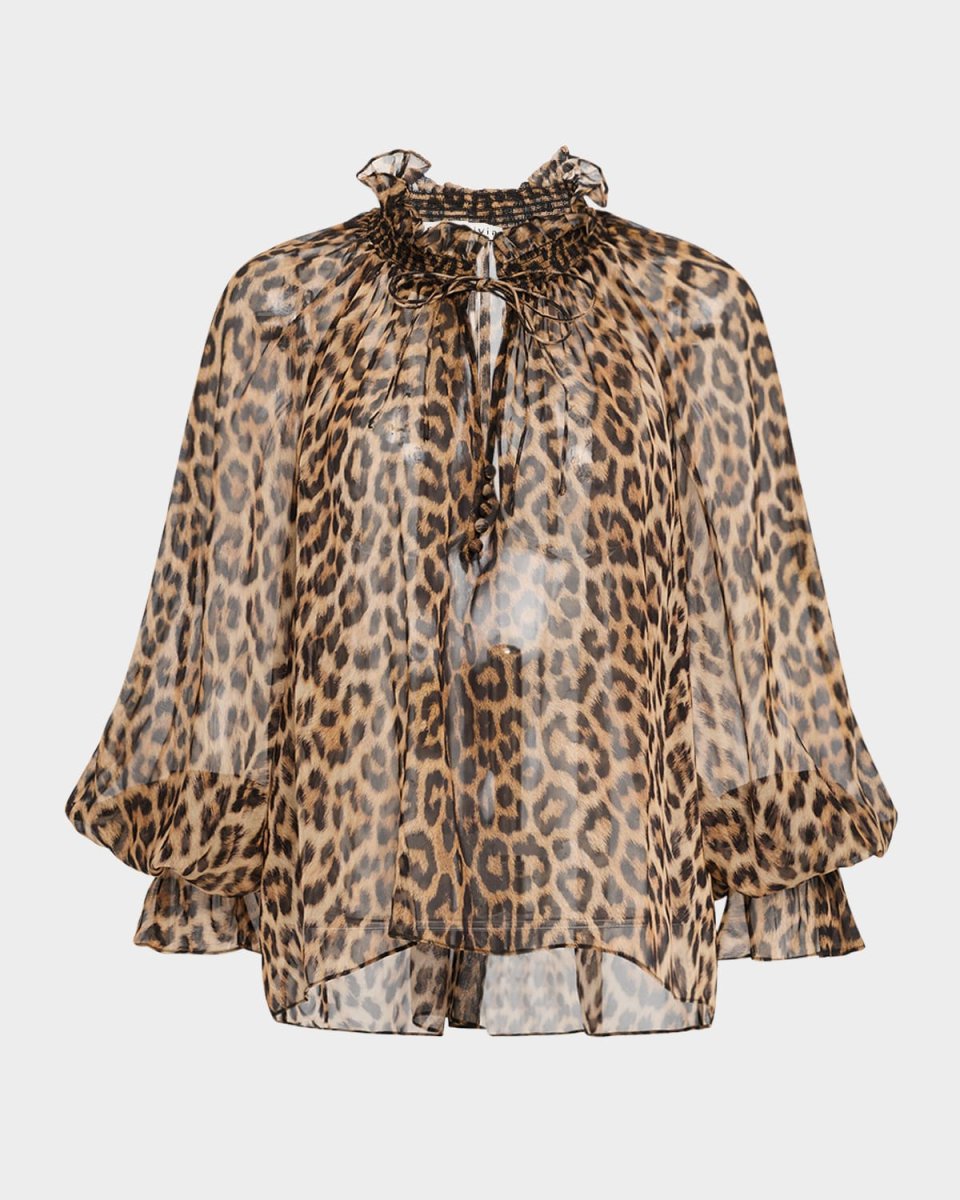 Catwalk Norah Tie-Neck Peasant Blouse